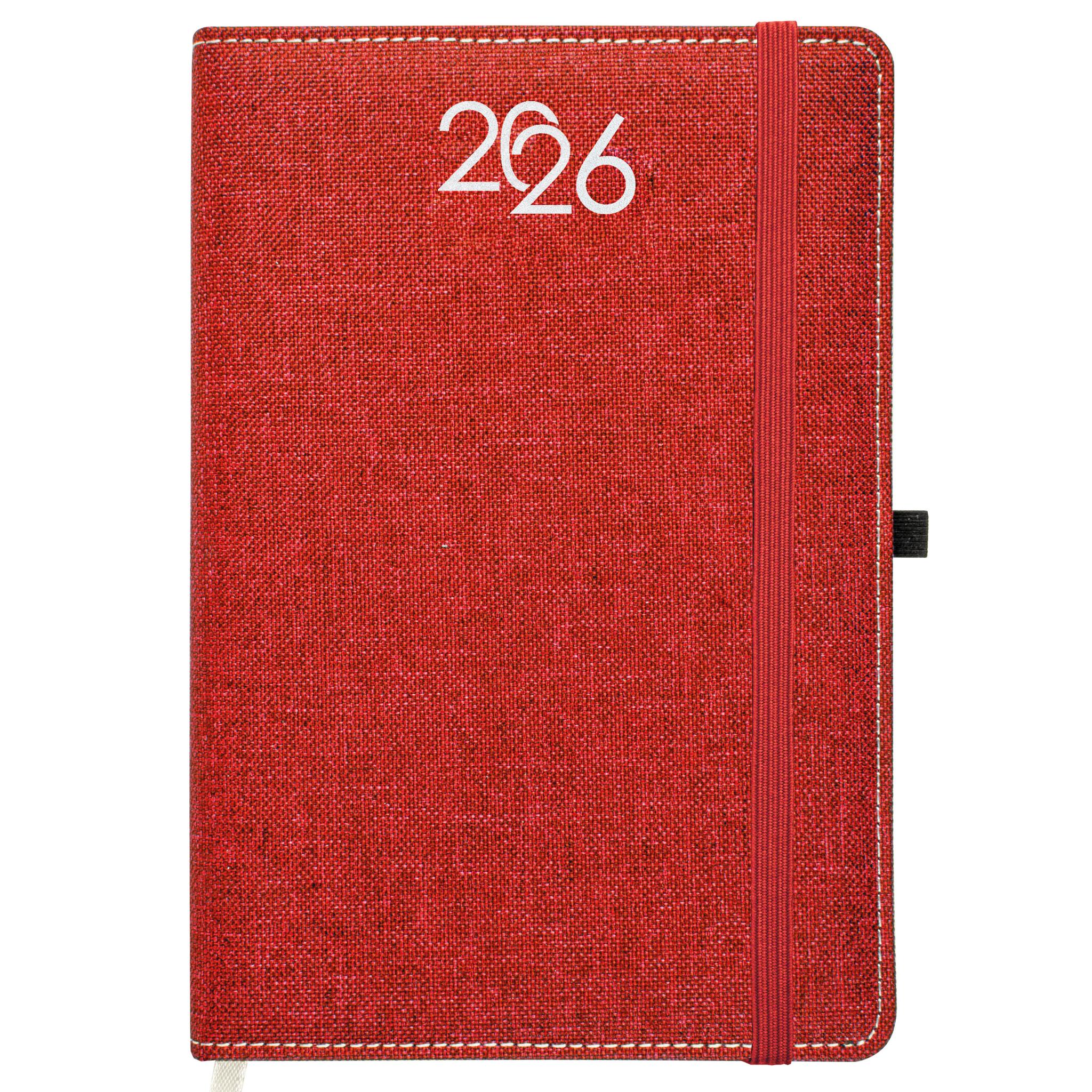 Weekly diary 2026, hardcover in recycled PET with a mélange effect Weekly diary 2026, hardcover in recycled PET with a mélange effect