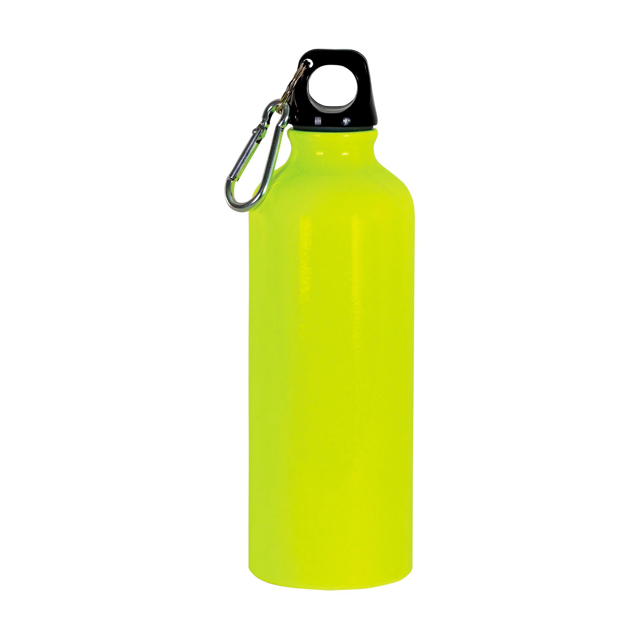 Aluminium water bottle (500 ml) with plastic lid and snap hook (22 cm tall) Aluminium water bottle (500 ml) with plastic lid and snap hook (22 cm tall)